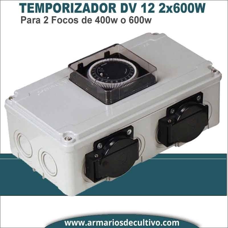 Temporizador Caja DV 12 2x600W