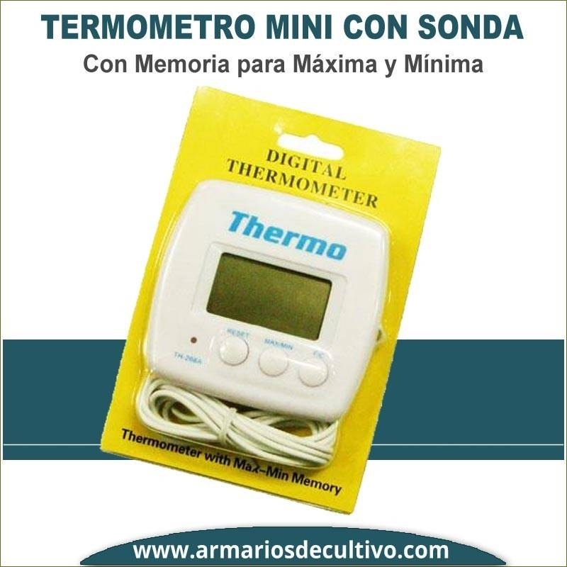 Mini Termometro con Sonda Máxima y Mínima